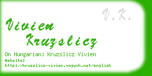 vivien kruzslicz business card